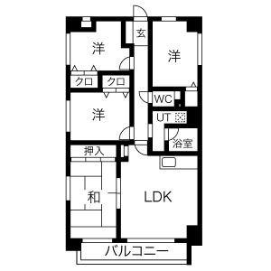ヴィアーレマルフク南館(4LDK/9階)の間取り写真