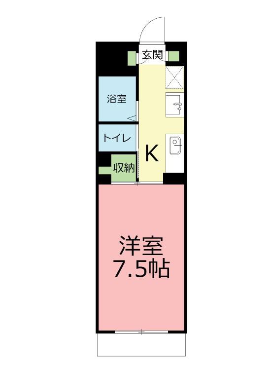 クランメール(1K/3階)の間取り写真