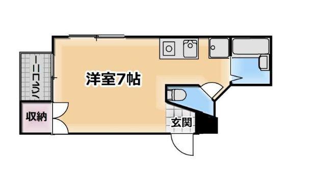 亀戸三丁目マンション(ワンルーム/2階)の間取り写真