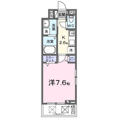 シンセリティ(1K/2階)の間取り写真
