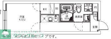 MAXIV CITY八幡山(1K/1階)の間取り写真