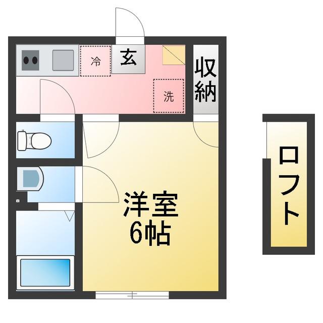 クレッシェレ小机(1K/1階)の間取り写真