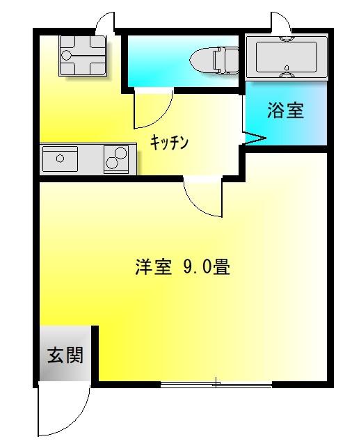 エクセレント老原(1K/1階)の間取り写真
