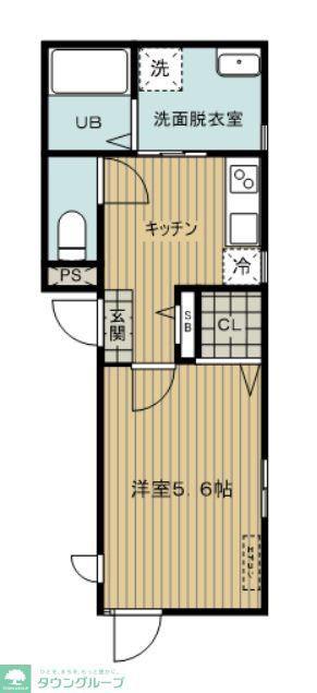 エミネックス南浦和B(1K/3階)の間取り写真