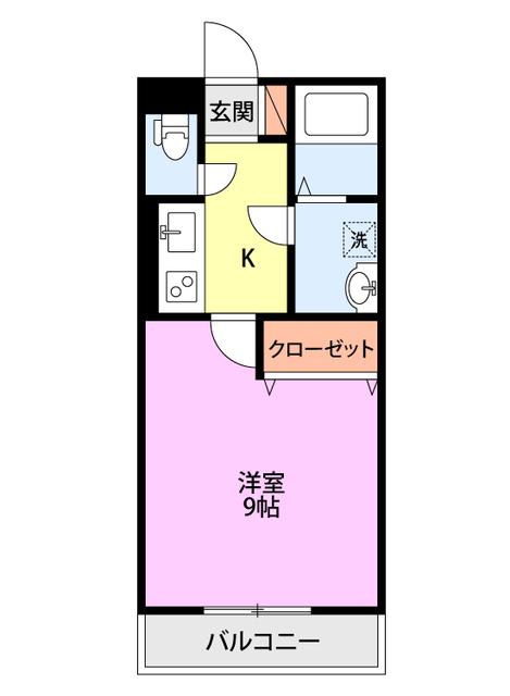 グランツ出来島(1K/1階)の間取り写真