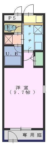 世田谷さくら荘(1K/1階)の間取り写真
