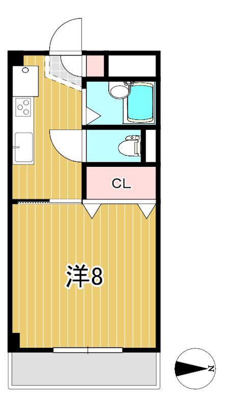 ガーデンヒルズST.ジョーンズ(1K/2階)の間取り写真