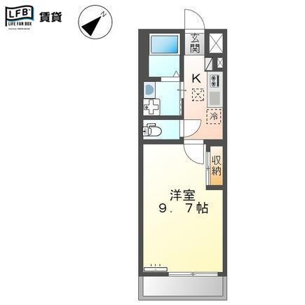 エスペリア(1K/2階)の間取り写真