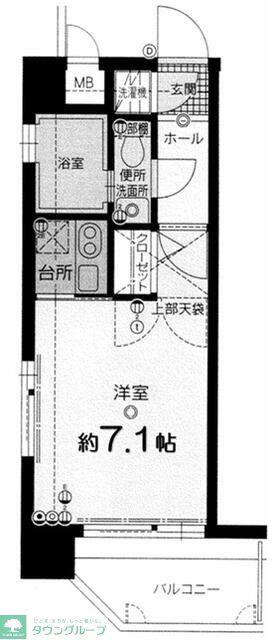 エステートモア高宮EST(1K/7階)の間取り写真