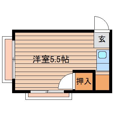 石田ビル(ワンルーム/4階)の間取り写真