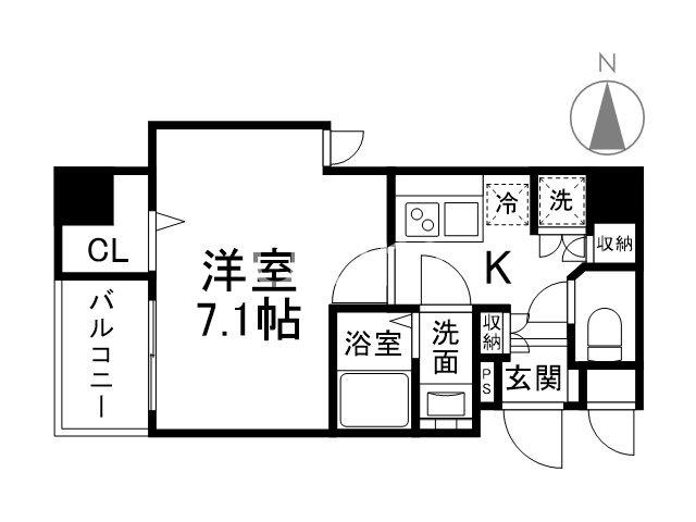アドバンス京都デタンデュ(1K/3階)の間取り写真