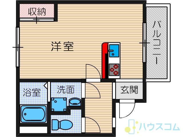 イーグルキューブ(ワンルーム/2階)の間取り写真