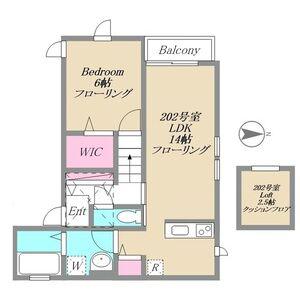 SUMIKA(1LDK/2階)の間取り写真