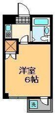 オークラレジデンス本八幡(1K/1階)の間取り写真