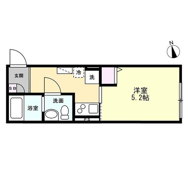 GRACEHOUSE中葛西(1K/2階)の間取り写真