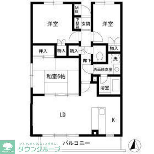 サンプレイス(3LDK/3階)の間取り写真
