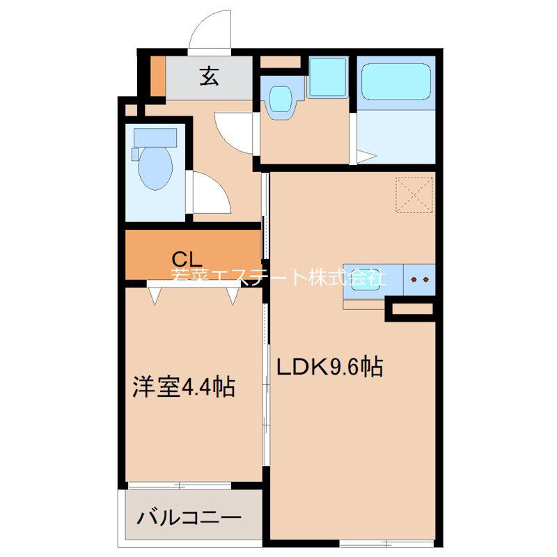 YSスクエア梅満町(1LDK/2階)の間取り写真