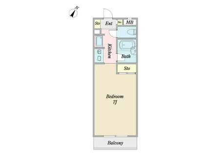 αNEXT若林(ワンルーム/3階)の間取り写真