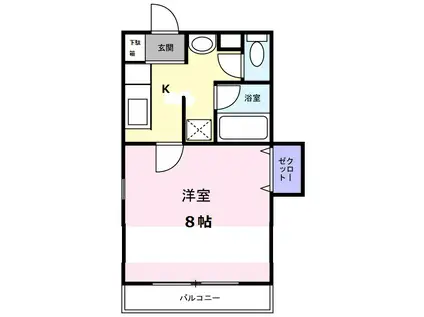 クレールメゾン蘇我(1K/1階)の間取り写真