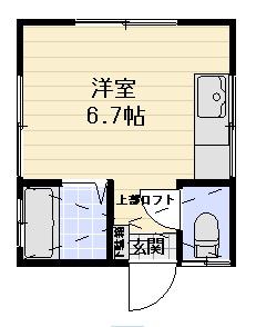 フィヨルド(ワンルーム/1階)の間取り写真