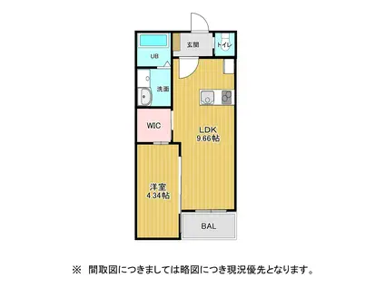 BRAVE BASE TBI(1LDK/1階)の間取り写真