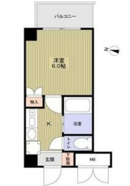 VILLA KEI(1K/5階)の間取り写真