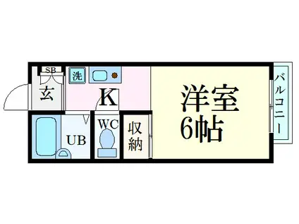 NISHIKI(ワンルーム/2階)の間取り写真
