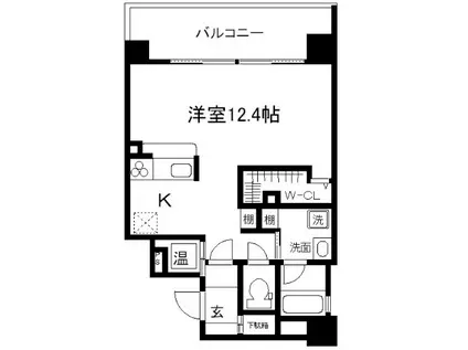 IL ROSSO堀川六角(1K/7階)の間取り写真
