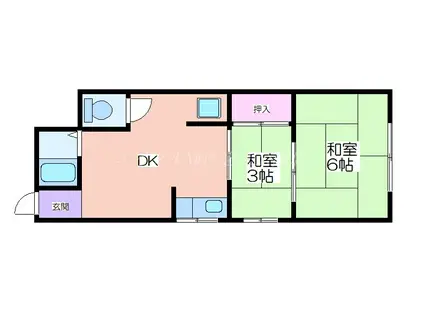 オーナーズマンション栄(2DK/3階)の間取り写真