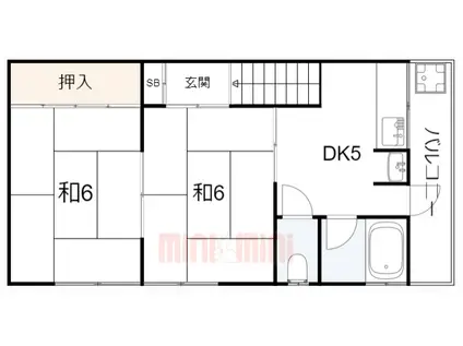 フタバエイト(2DK/2階)の間取り写真
