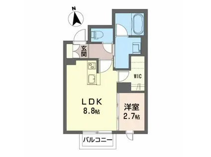 シャーメゾンPIKO(1LDK/2階)の間取り写真