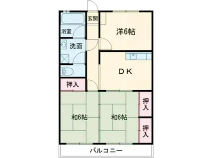 コンフォート60(3DK/3階)の間取り写真