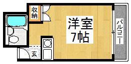 アトラス水島ビル(ワンルーム/3階)の間取り写真