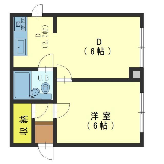 アーバンライフ大森(1DK/1階)の間取り写真