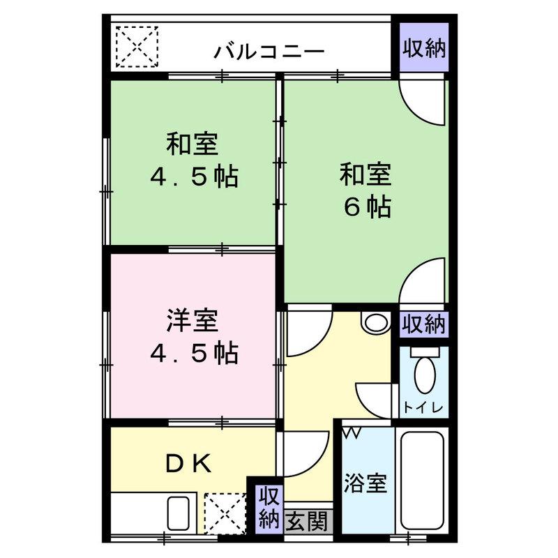コーポセエム(3K/2階)の間取り写真