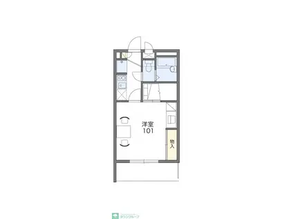 レオパレスクレールSHIGA 14809(1K/2階)の間取り写真