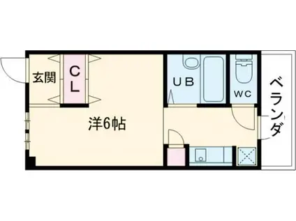 カサデルチルコ(ワンルーム/3階)の間取り写真