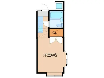 ヴォワラクテ(ワンルーム/1階)の間取り写真