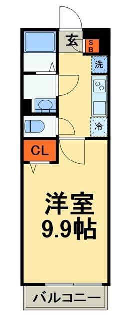 リブリ・カサブランカ(1K/2階)の間取り写真
