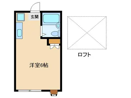 ハイツサザンクロス(ワンルーム/1階)の間取り写真