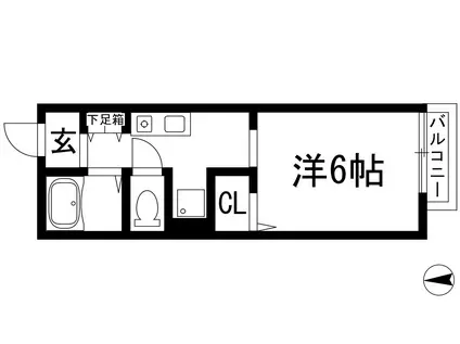 LH池田天神(1K/2階)の間取り写真