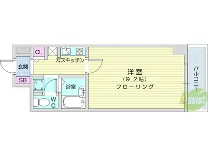 KC21ビル(1K/10階)の間取り写真