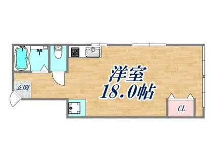 サンビル(ワンルーム/3階)の間取り写真