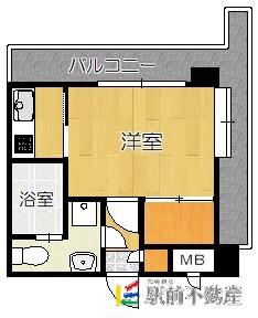 エステートモア平尾HILLS(1K/5階)の間取り写真