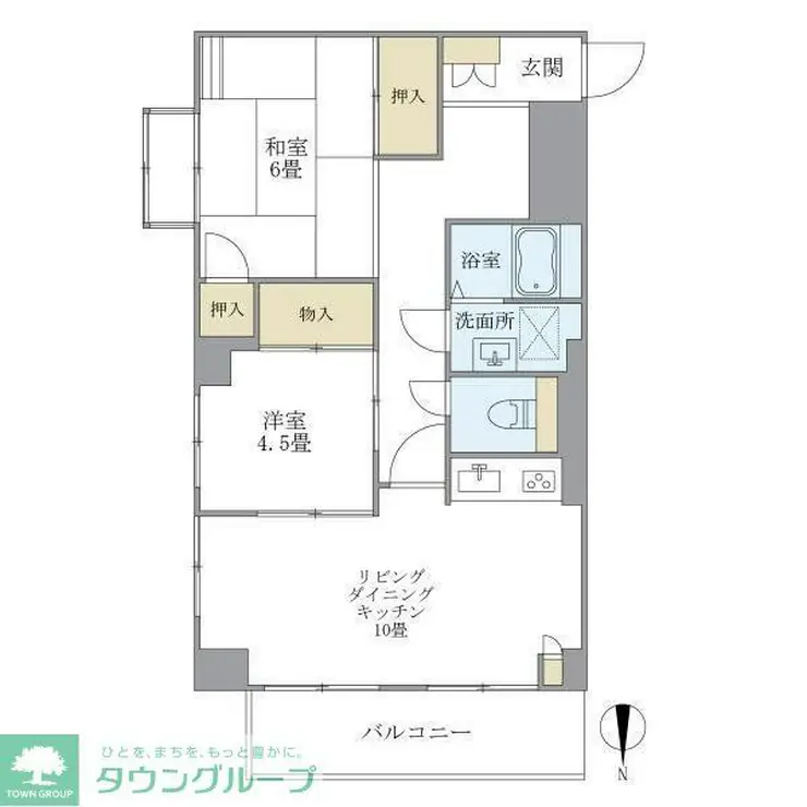 東建小石川マンション 6階階 間取り