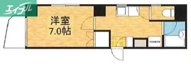 EXE COURT番町(1K/2階)の間取り写真