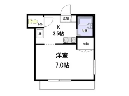 メゾン・ラメール(1K/3階)の間取り写真