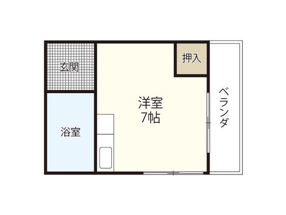 ウイング本町(1K/3階)の間取り写真