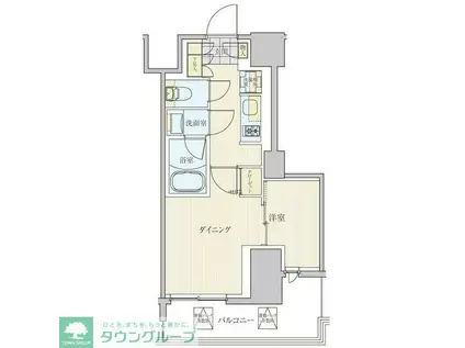 リビオメゾン南砂町(1DK/4階)の間取り写真