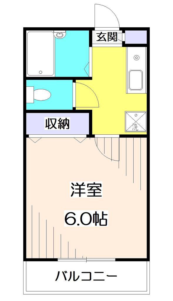 ソフィア秋津(1K/2階)の間取り写真